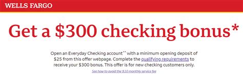 wells fargo $300 checking bonus|Wells Fargo Bonuses And Promotions Of August 2024 .